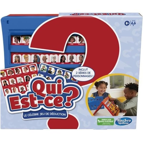 Hvem er det? klassisk, brætspil for børn fra 6 år og opefter, 2 spillere Flerfärgad