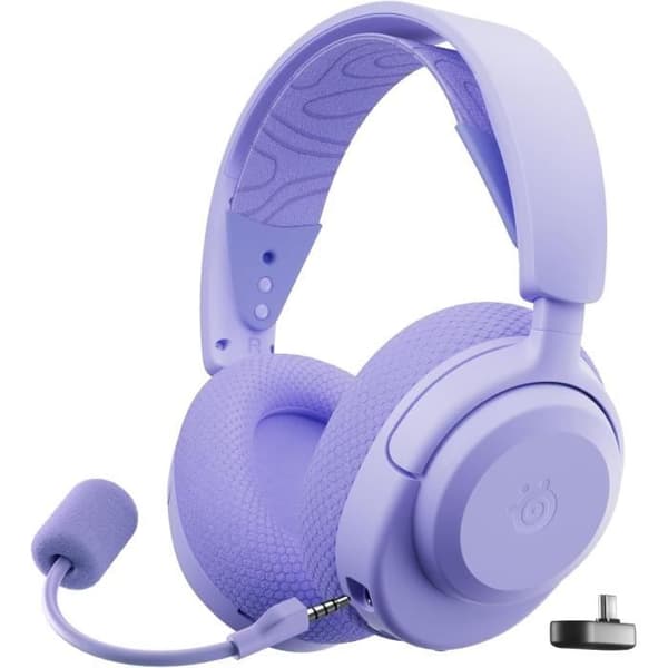 Trådløst gaming headset - STEELSERIES - Arctis Nova 3PW - 40 timers batterilevetid - 2,4 GHz forbindelse - Bluetooth Lavendel