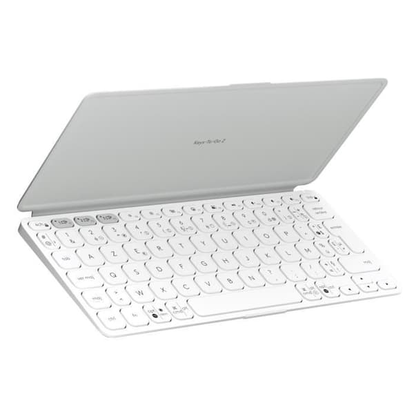 Näppäimistökuori - Logitech - Keys to go 2 - AZERTY - Yleinen - Vaalea harmaa