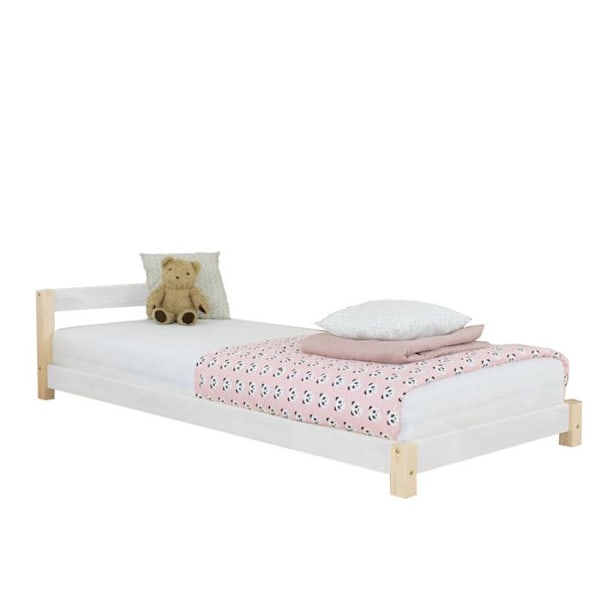 Lyst træsingle - Benlemi - DRØMME - Hvid - 90x200cm - 1 plads - Nem montering Vit