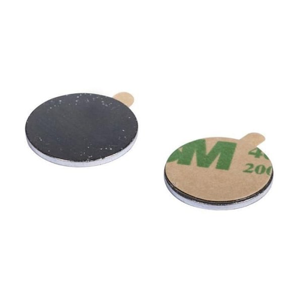 6 st självhäftande magneter 15 mm Grå