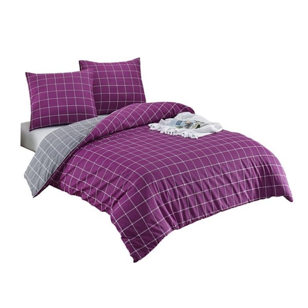 Sängkläder - TRENDY - Lila - 140x200 cm - 80% Bomull - 20% Polyester Lila