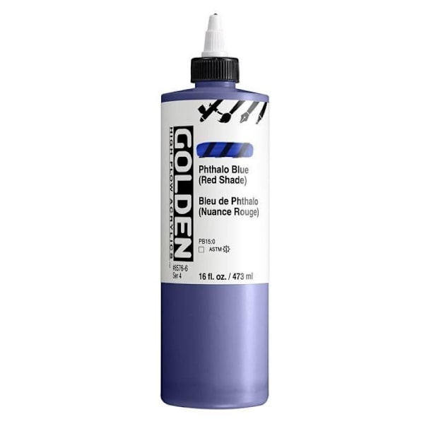 GOLDEN 473 ml HØJ FLOW Bleu Phthalo (Rød Nuance) - S4