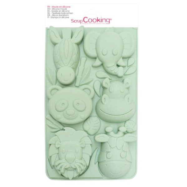 Moule - ScrapCooking® - Jungle - 100% platinsilicone - 30 x 17,5 x 2,5 cm - Celadon grøn celadon grön
