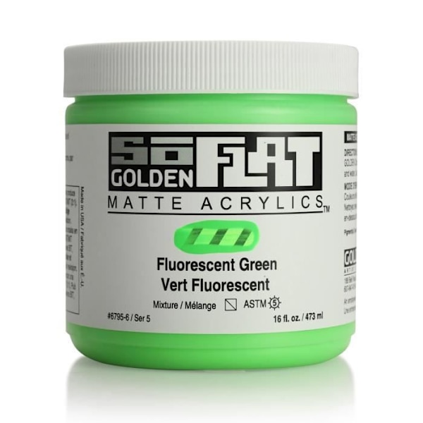 SoFlat Gyllene Akrylfärg 473 ml Fluorescerande Grön S5