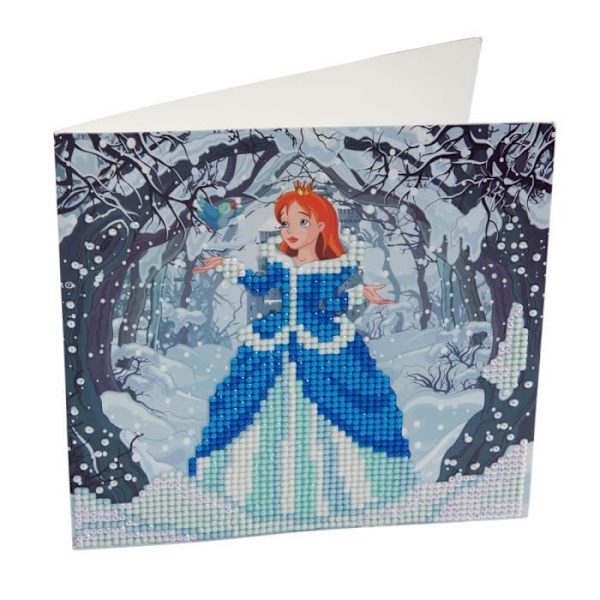Crystal Art -kortti timanttiin - Prinsessa - Valkoinen - Aikuinen - Sekalainen