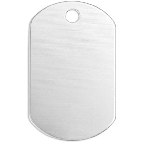 Aluminiumetikett - ImpressArt - 3 x 2 cm - 13 stycken - Silverfärg - Unisex Grå