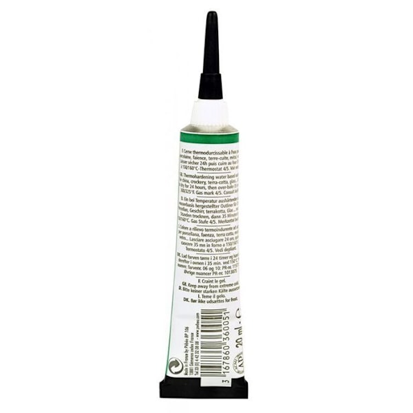 Blank vattenbaserad porslinsfärg - Brons - 20 ml Grön