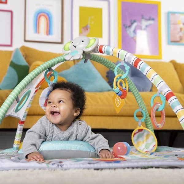 BRIGHT STARTS Tropical World maxi leikkimatto, 5 pelitilaa - 40 palloa - 7 irrotettavaa lelua Flerfärgad