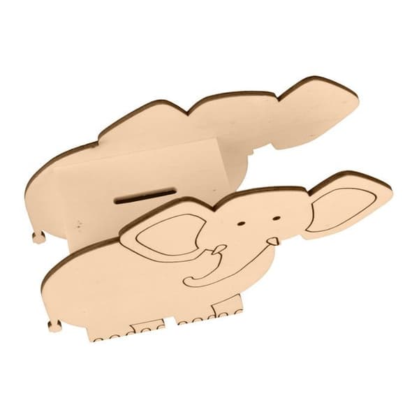 3 træ børneværelse dekorationer - Dyr beige