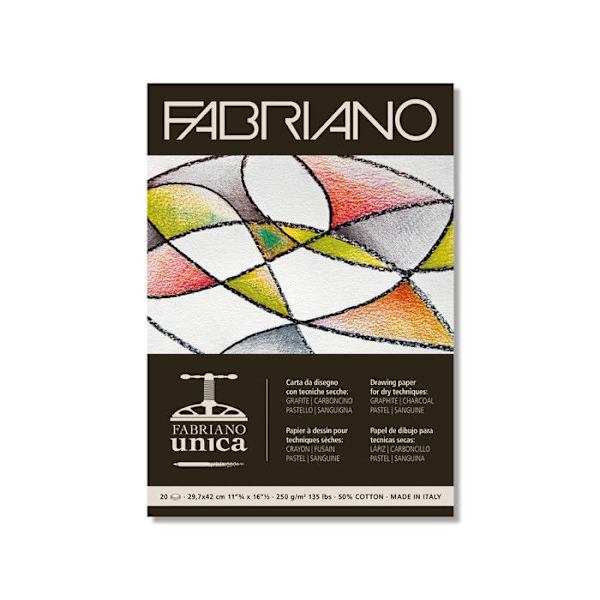 Papir Fabriano Unica Blok A3 250 g Hvid 20 ark.