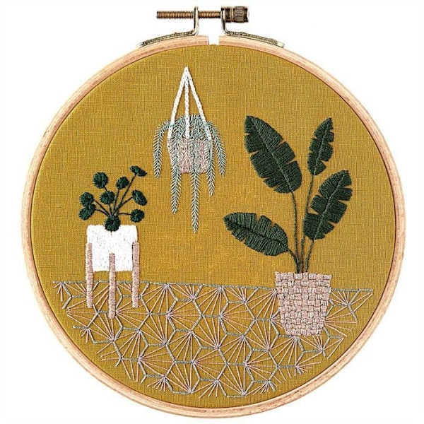 Broderisats - Tropiska växter Flerfärgad