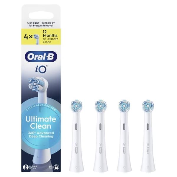 Broschetter - ORAL-B - IO påfyllningar Ultimate Clean - Paket med 4 - Vit Vit