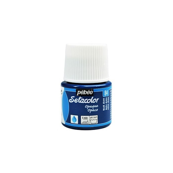 Tygfärg - PéBéo - Setacolor opak - Denimblå - 45 ml - Blandat Blå jeans