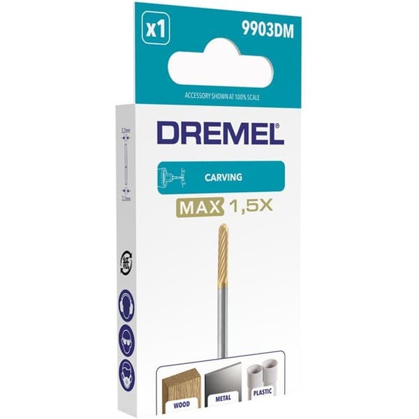 Graverbit - DREMEL - Max 9903 - Tungstenkarbid - Ø3,2mm - Maksimal lang levetid