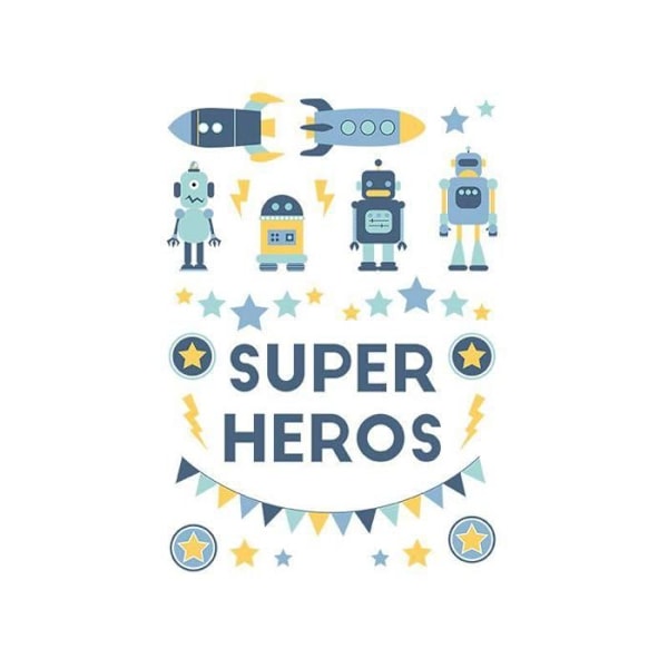 Iron-on transfer til tekstiler - A5 - Super Heroes