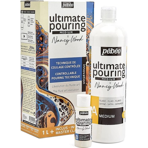 Æske - Ultimate Pouring Medium - Pébéo x Nancy Wood - 1 L Flerfärgad