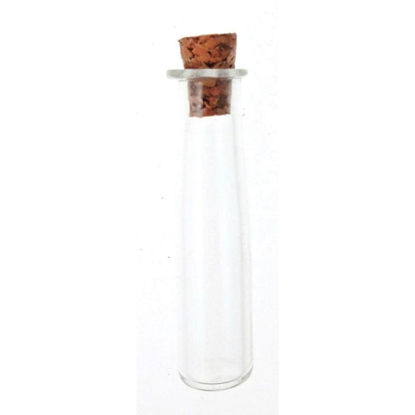 2 mini rör med kork av kork Transparent