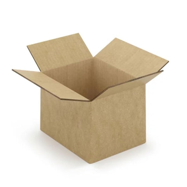 5 st packboxar 31 x 22 x 20 cm - Dubbel korrugerad kastanj
