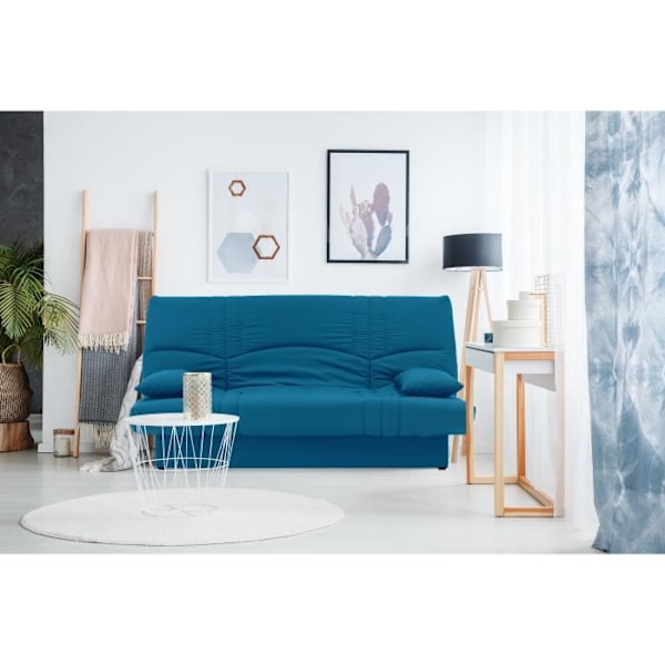 3-personers sovesofa - Andeblåt stof - Moderne stil - L 190 x D92 cm - DRØM Blå Anka