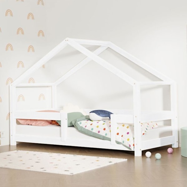 Lit cabane enfant LUCKY 80 x 160 hvid Vit