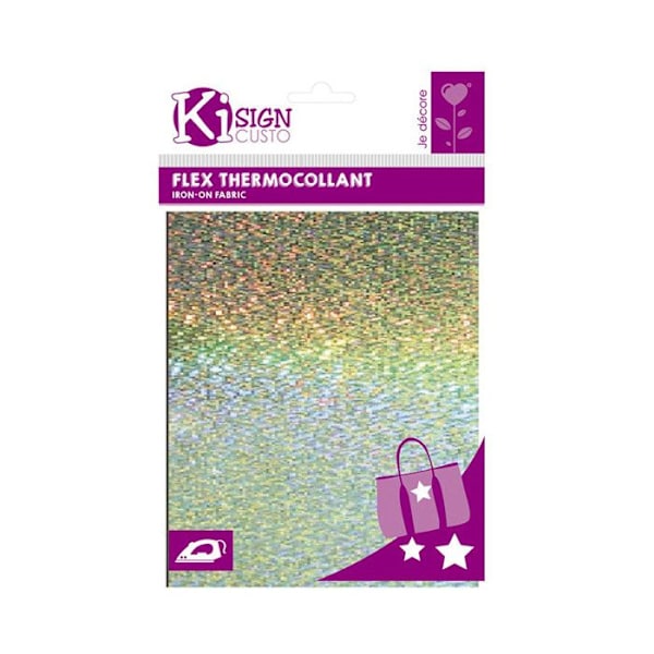 Flex termofolie holografisk - 20 x 25 cm Flerfärgad