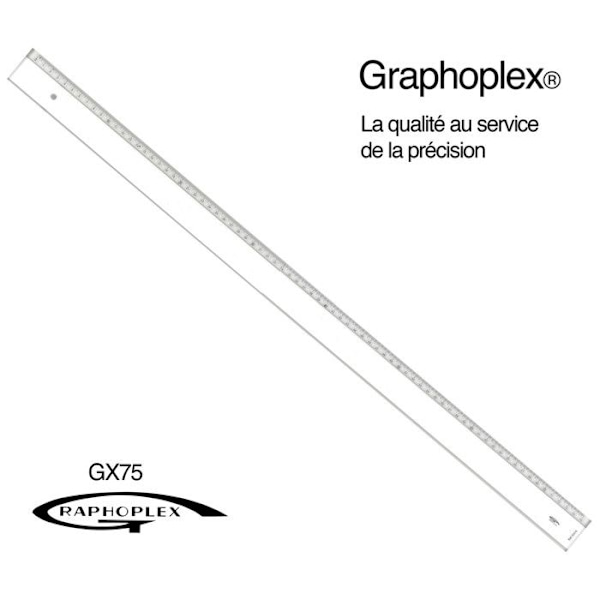 Transparent regel 1 fas + buckling 75 cm