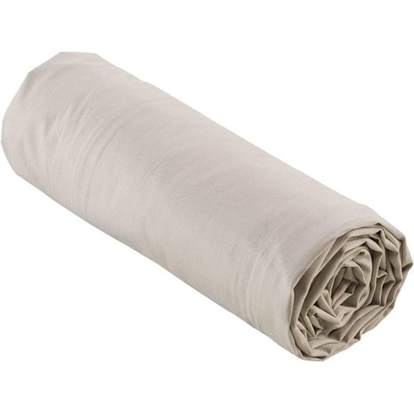 Drap Housse Percale - Bonnet 30 Cm - 160x200cm - Ljust Naturbrun Antracit