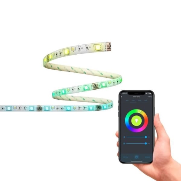 CALEX - Smart LED Strip 5M 24W 1200lm RGBCCT 2700-6500K + Fjärrkontroll Flerfärgad