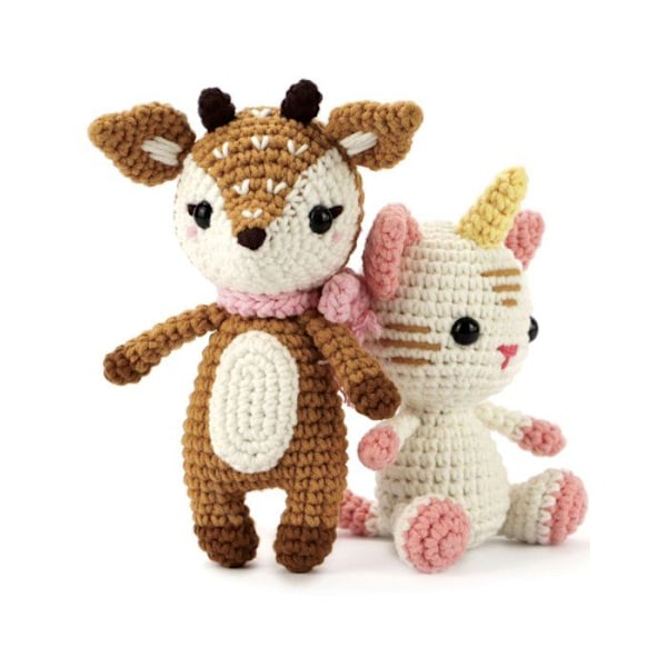 Cat-unicorn virksats 15 cm - Flerfärgad Vit