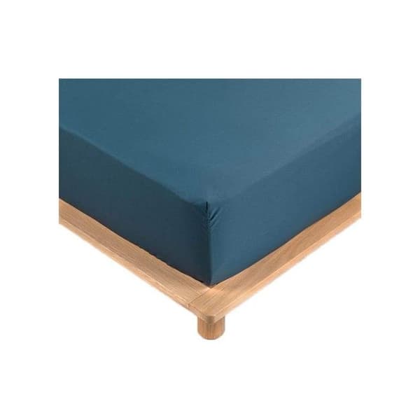 Draps Housse - PROMO LINGE - LIA - Percale av Bomull 78trådar - 200x160cm - blå blå
