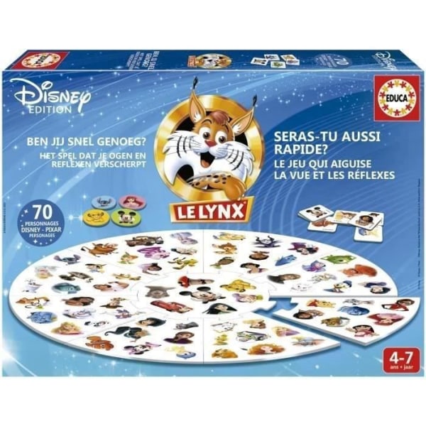 Billedspil - EDUCA - Lynx Disney 70 billeder Flerfärgad