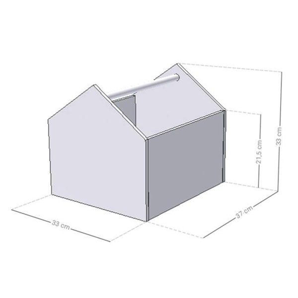 HOUSE pink tofarvet opbevaringsboks Rosa