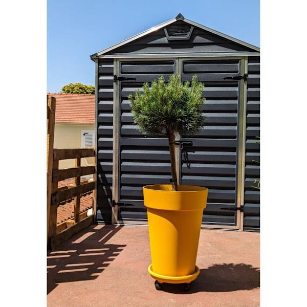 RIVIERA SOLEILLA blomlåda - Plast - Höjd 53 cm - Gul Gul