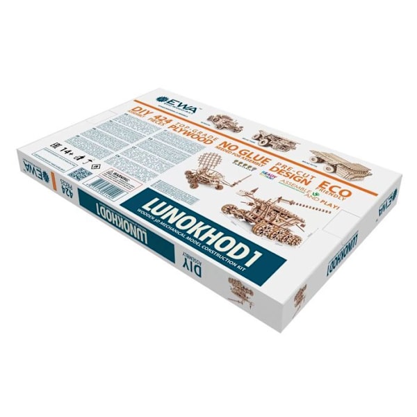 Rakennuslelu - EWA Eco-Wood-Art - LUNOKHOD - 424 osaa - Puu - Mekaniikka kastanj