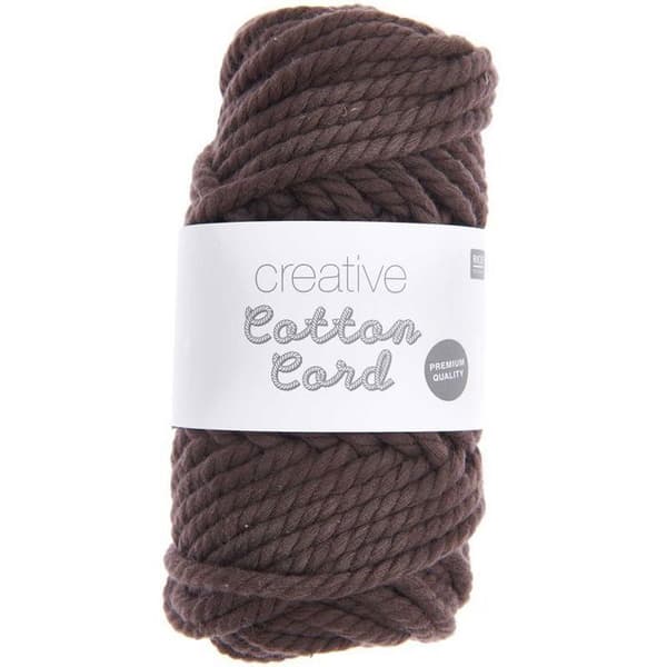 25 m kugle af bomuldsreb - Chokolade brun