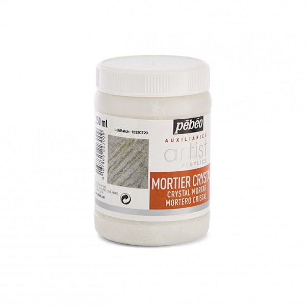 Additiv för akrylfärg - PEBEO - Crystal Mortel - 250ml - Blank finish - Vit Vit