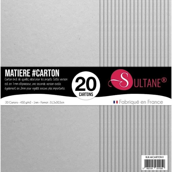 Papper Kartong - Sultane - Grå - 450g/m2 - 31,5 x 30,5 cm - ImprimVert