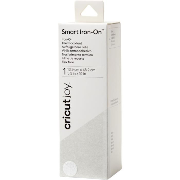 Cricut Glitter Iron-on Roll, Vit, 13,9 x 48 cm
