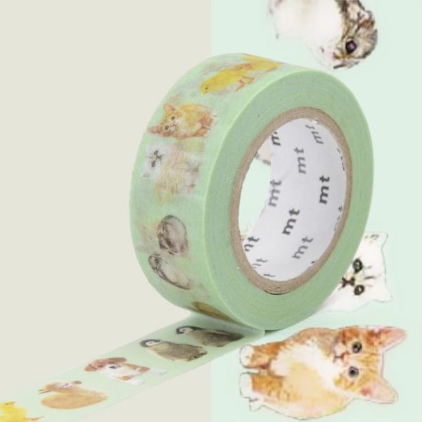 Masking Tape MT EX vauvaeläin - 1,8cm Flerfärgad