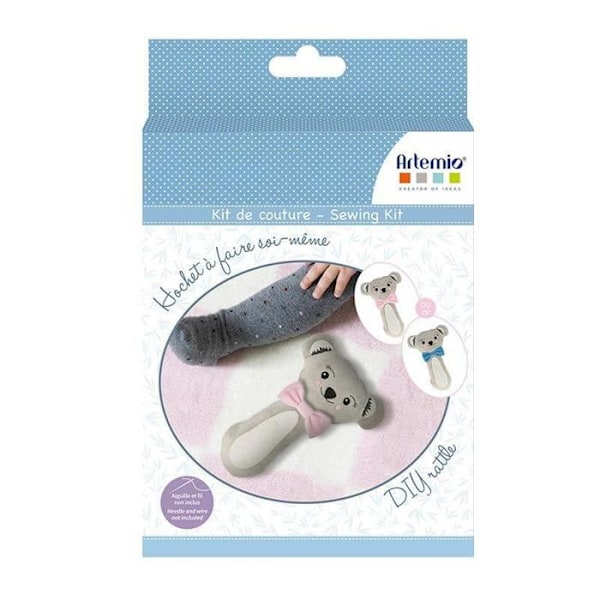 Gör-det-själv Koala Rattle Kit Grå