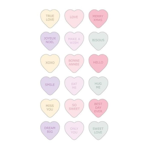 Puffies 3D hearts stickers - ARTEMIO - Once upon a time - Rosa - Barn - Från 5 år