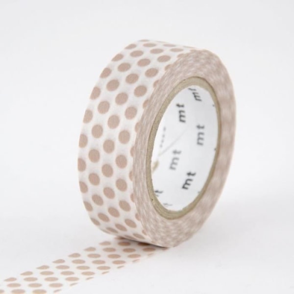 Prikket malertape - Beige - 1,5 cm x 7 m