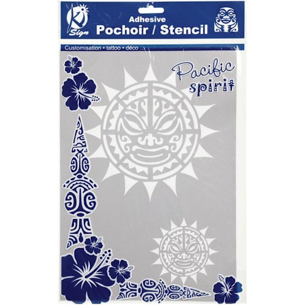 Liimattava sabluuna kankaalle Soleil maori A4