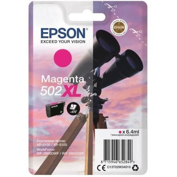 EPSON 502 XL magenta bläckpatron - Twin (C13T02W34020)