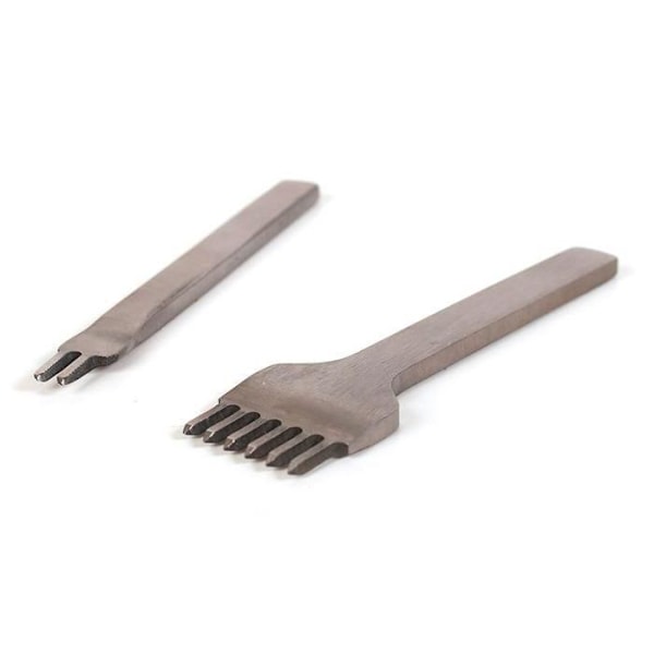 2 perforatorer 2 och 6 tänder för läder och polymerlera Metallisk