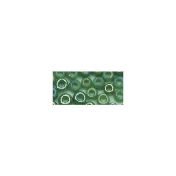 Rocailles, 2 mm, opaalinen kiilto, vihreä, laatikko 17g
