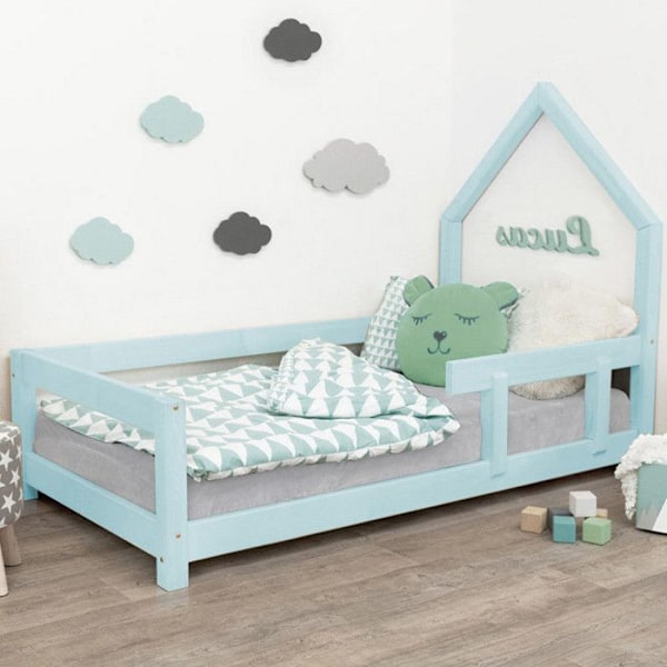 Lit cabane enfant POPPI 120 x 190 vaaleansininen 1 Blå