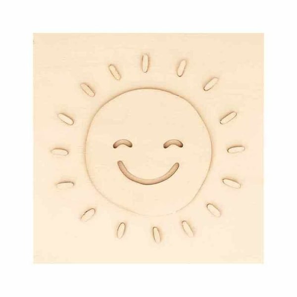 Cadre - Auringonpaiste - 15x15 cm - Vaalea puu - Sekä tytöille että pojille - Lapsi Beige