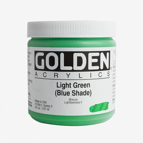 Golden : Paksu akryylimaali : 236ml : Vaalean vihreä sininen sävy